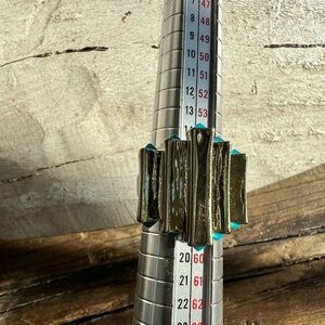 Jewelmint Gold and faux Turquoise Statement Ring